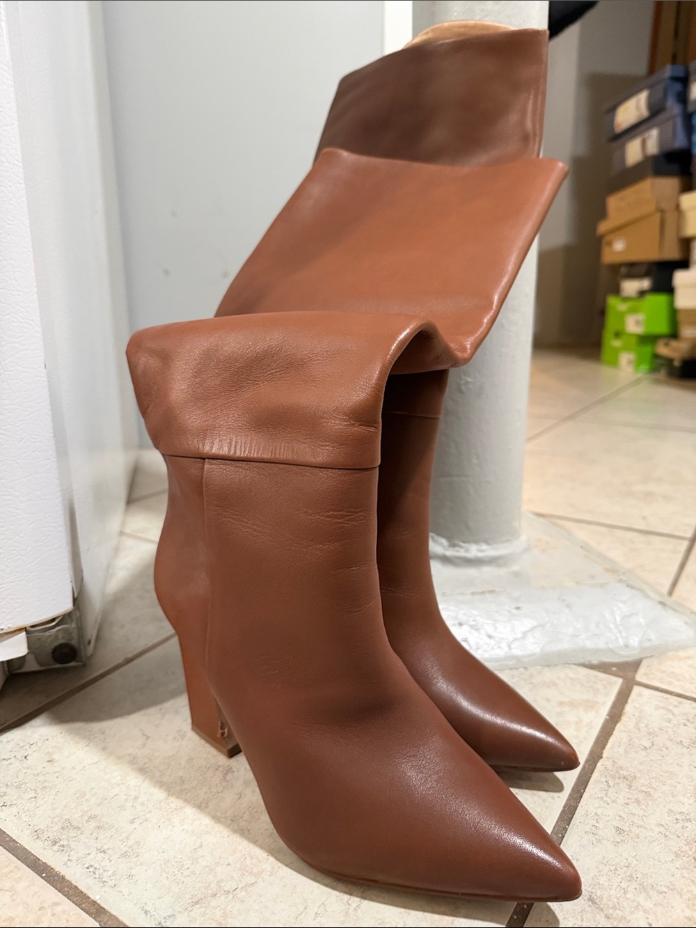 Steve Madden Cognac high boots